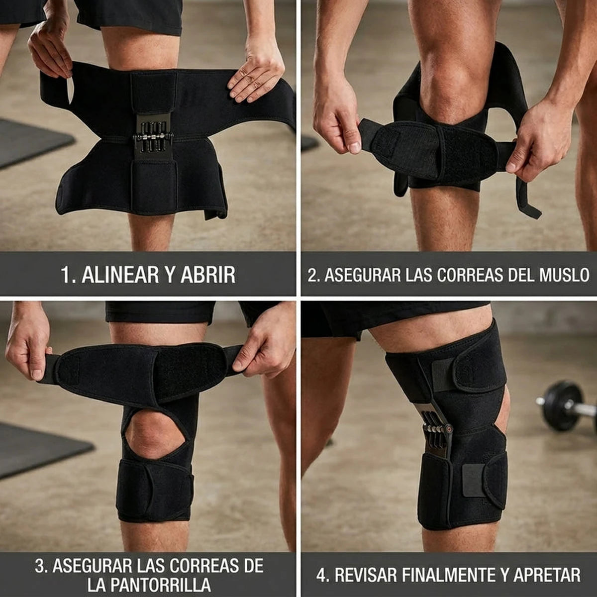 Cómo se pone la rodillera Rodivia: cintas arriba y abajo de la rodilla